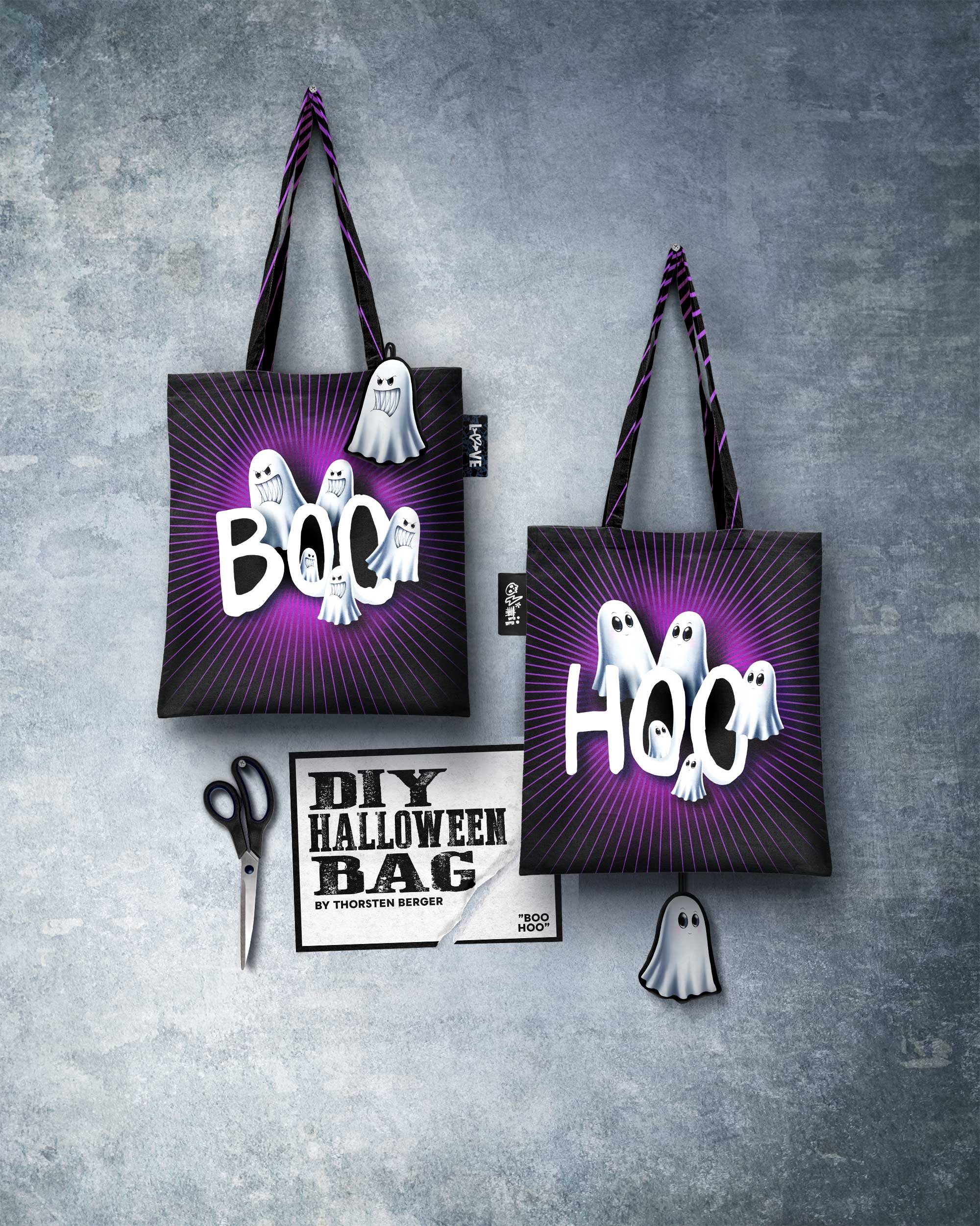 Taschenpanel - Boo - Halloween Bag by Thorsten Berger